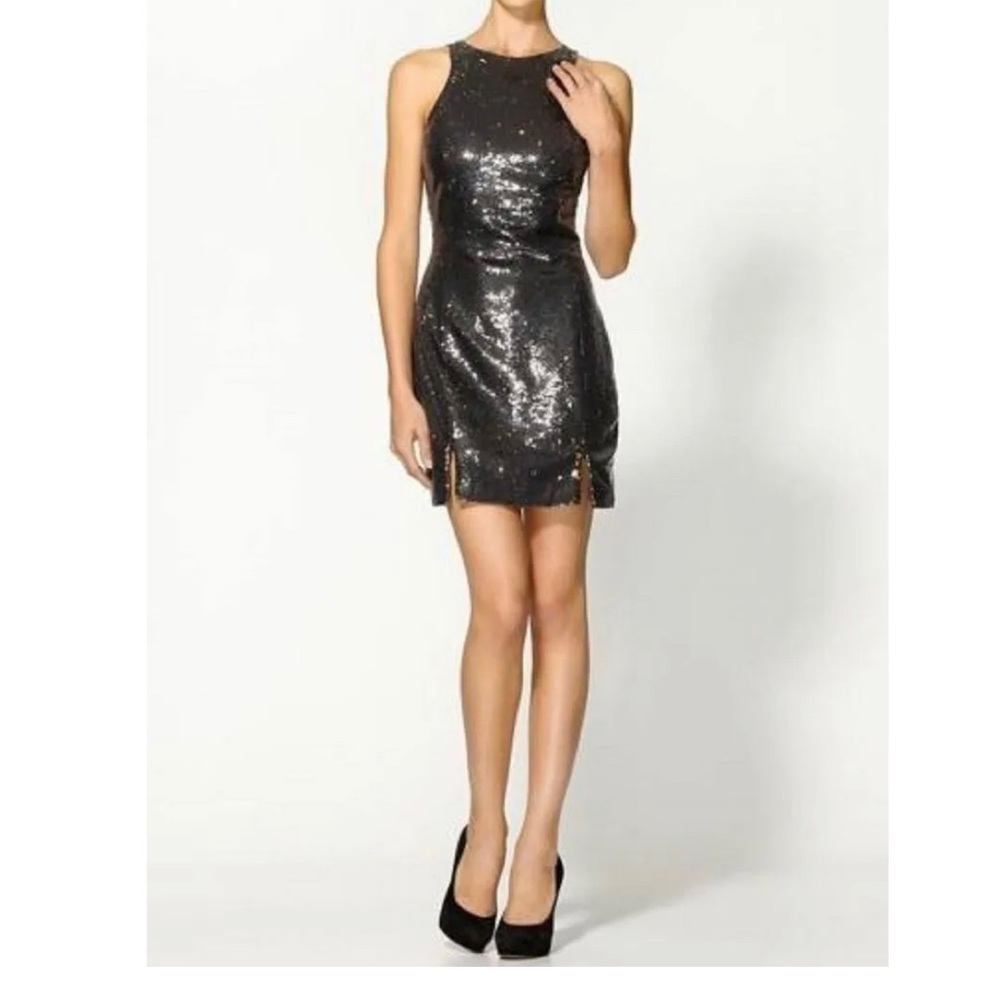 DOLCE VITA COLLECTION BLACK SEQUIN COCKTAIL PARTY DRESS